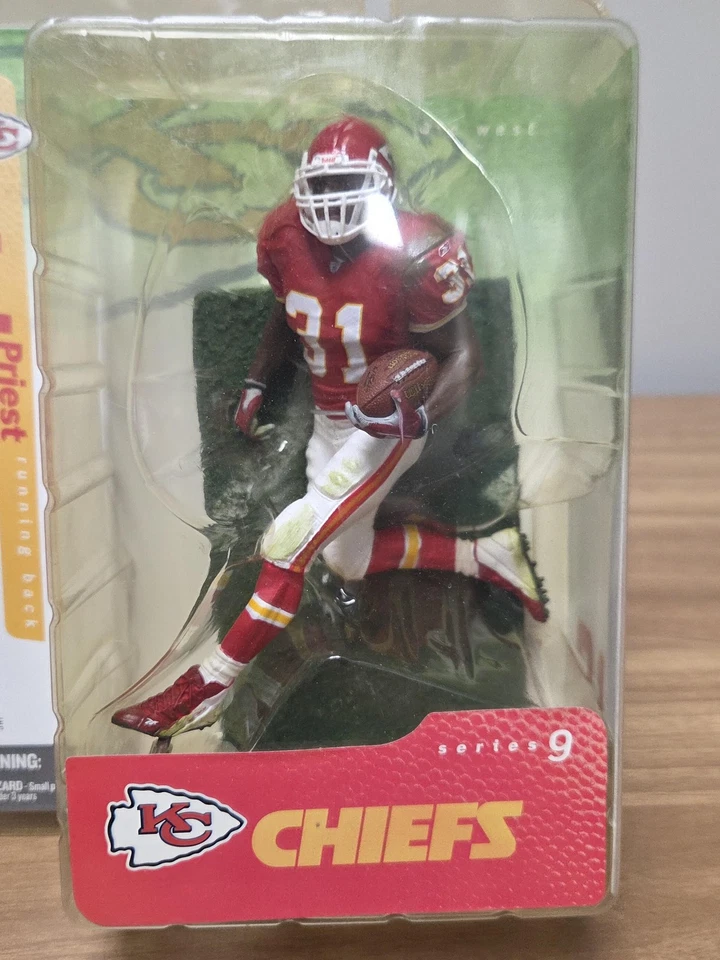 Kansas City Chiefs Priest Holmes 2 Figura RB Serie 9 NFL Fútbol Rojo Blanco Foto 2 de 4
