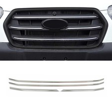 Kühlergrill Leisten Frontgrill für Ford Transit 2020-2026 Edelstahl Chrom 4x