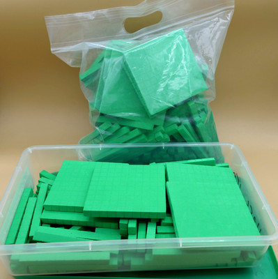 HUGE LOT ETA CUISENAIRE HAND 2 MIND MANIPULATIVE LEARNING RESOURCES GREEN BLOCKS