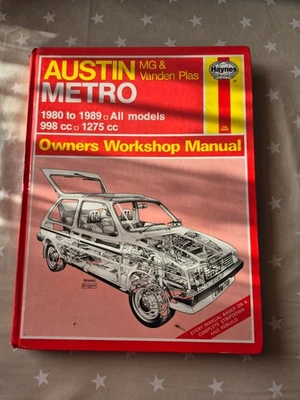 Haynes Manual Austin Metro MG & Vanden Plas,1980 - 1989. All models - Image 1 of 4