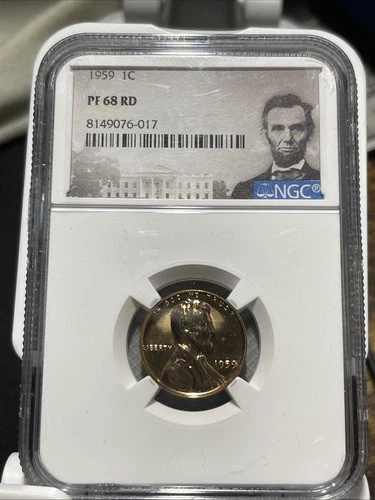 1959 Lincoln Memorial Cent NGC PF 68 Red RD 1C Proof Penny NICE SLAB
