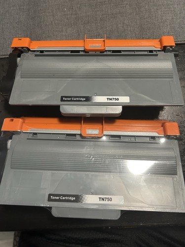 2 Pack Brother TN750 Toner Cartridge Replacement Black - Picture 2 of 3