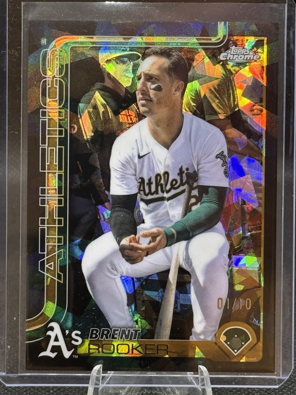 2025 Topps Chrome Sapphireš„Brent Rooker (RC)š„Black Sapphire Variationš„1/10š„