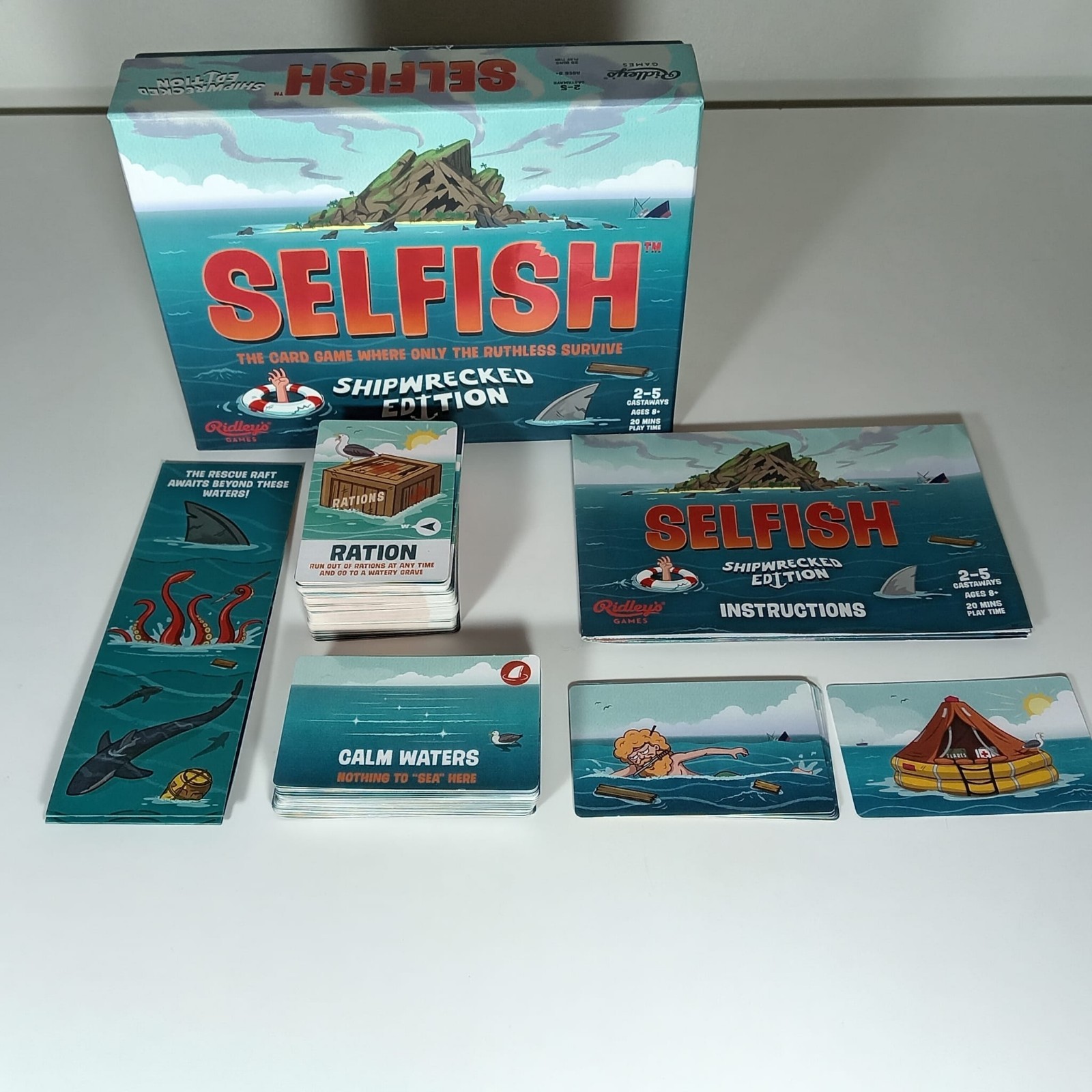 Selfish Card Game Shipwrecked Edition - Good Condition 99% Complete