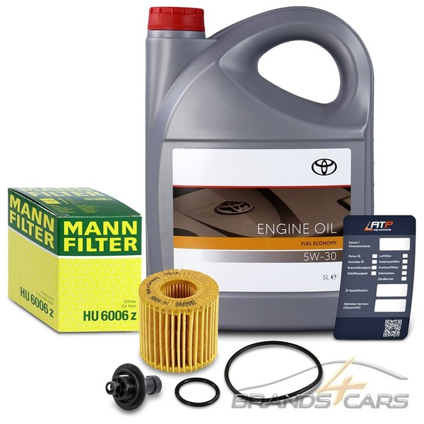 Mann ÖLfilter + 5L 5W-30 FÜR Toyota Auris E15 E18 Avensis T27 Yaris P9 P13 Verso-image