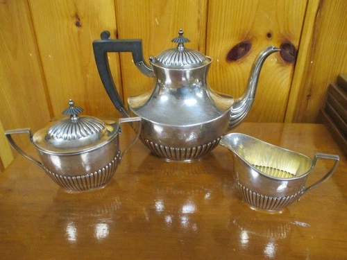 Antique GORHAM STERLING SILVER  3 Piece TEA SET 1220 Grams HAS A Mono