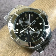 Armitron Men 20/4435SV Multifunction Silver Tone 40mm Quartz Analog Watch 6 1/2"