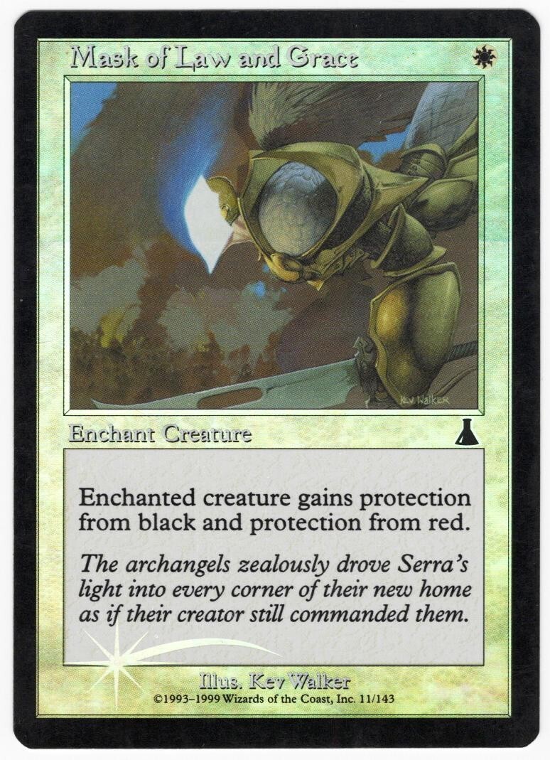 Mask of Law and Grace 1999 Urza's Destiny SHIFTED FOIL