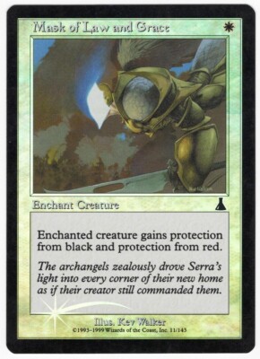 Mask of Law and Grace 1999 Urza's Destiny SHIFTED FOIL
