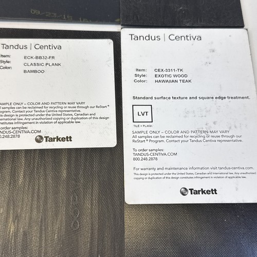 Lot Of 16 Tarkett Tandus Centiva Luxury Plank Flooring Samples Crafting 12x4” - Picture 20 of 20