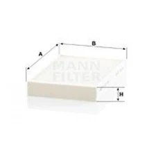 Filter, cabin air MANN-FILTER CU22016 for Mercedes-Benz