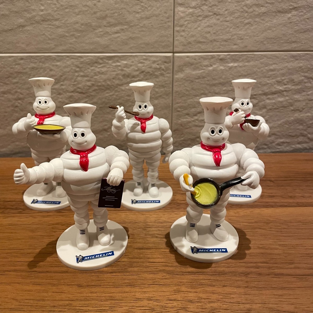 Michelin Man Bibendum Michelin Guide Figure Set of 5 for