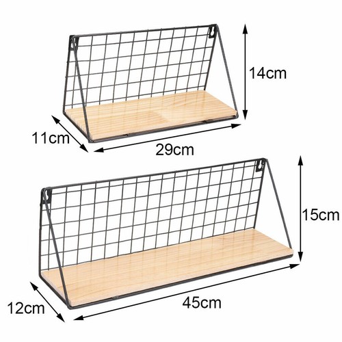 Estantería de pared estantería colgante estantería de cocina estantería CD DVD estantería metal/madera 5 formas - Imagen 21 de 22