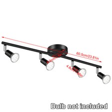 4 Way Ceiling Spot Light Fitting LED GU10 Adjustable Kitchen Spotlight No Bulbs