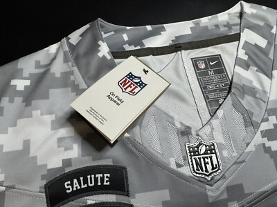 Medium St. Brown #14 Salute To Service Arctic Camo Jersey Lions