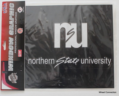 Northern State University Wolves White Lg Window Graphic Sticker Decal ...