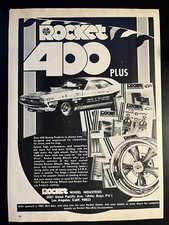 Publicité vintage 1971 Rocket 400 Wheels, Don Carlton, Billy the Kid HEMI Challenger