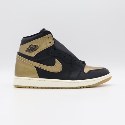 DZ5485-071 Nike Air Jordan 1 Retro High OG Black and Gold (Men's