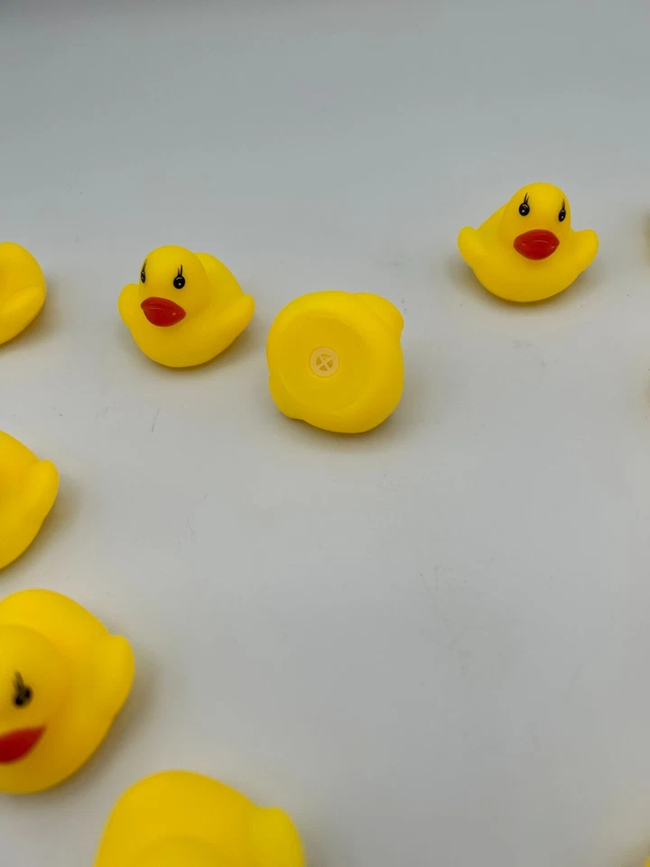 12 Mini Rubber Yellow Duck Miniature Toy Goody Bag Party Favor Pack Bath Ducky - Image 4 of 4