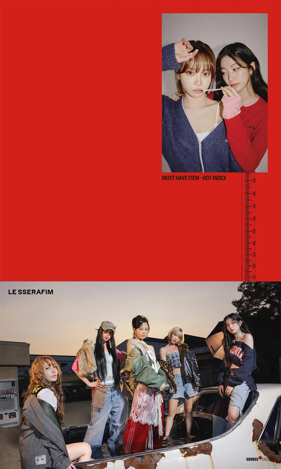 LE SSERAFIM HOT 5th Mini Album CD+Photo Book+Coaster+