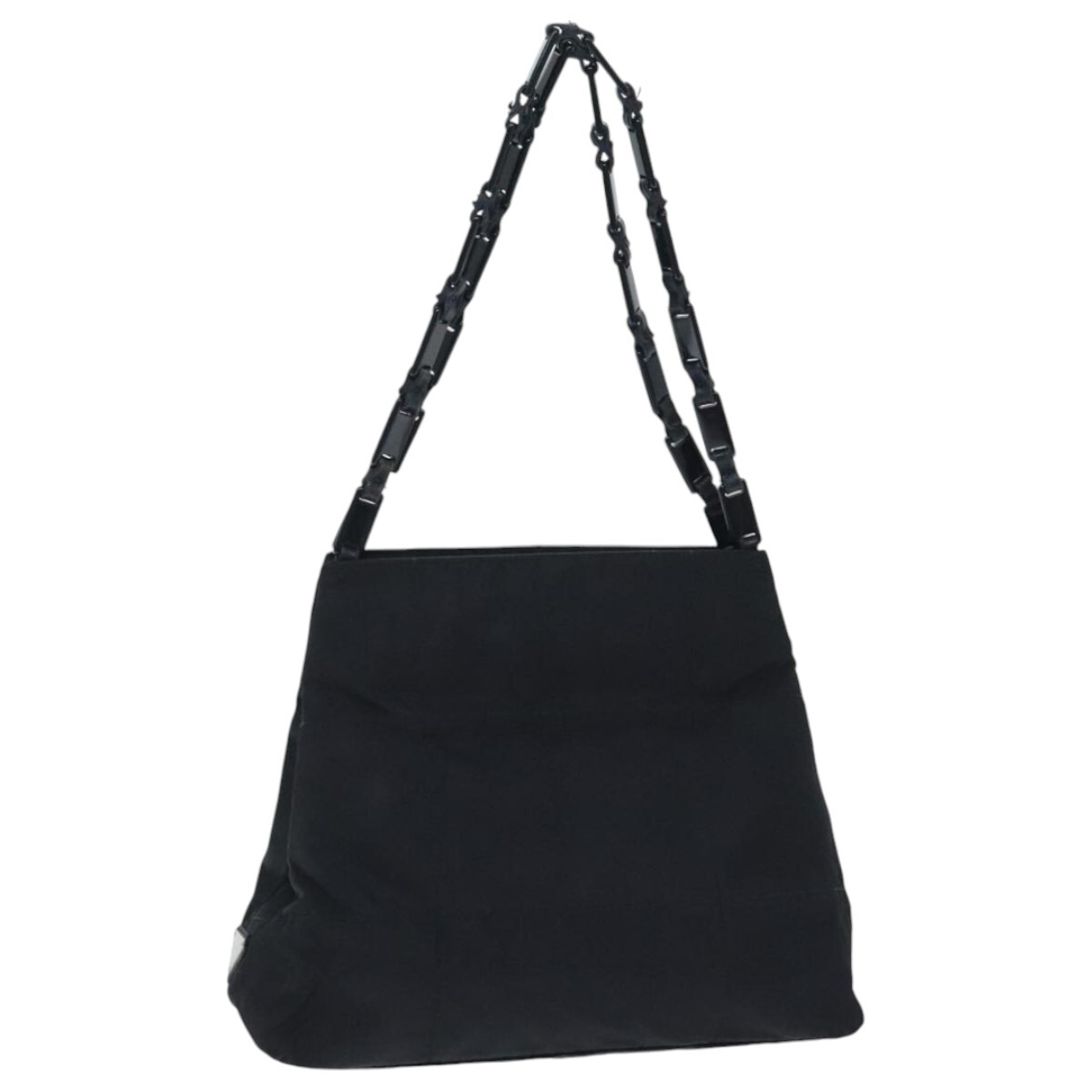 PRADA Hand Bag Nylon Plastic Leather Black Auth ep5732 | eBay