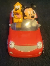 DecoPac Mickey Mouse and Pluto in Rolling Red Car Cake Topper Disney 