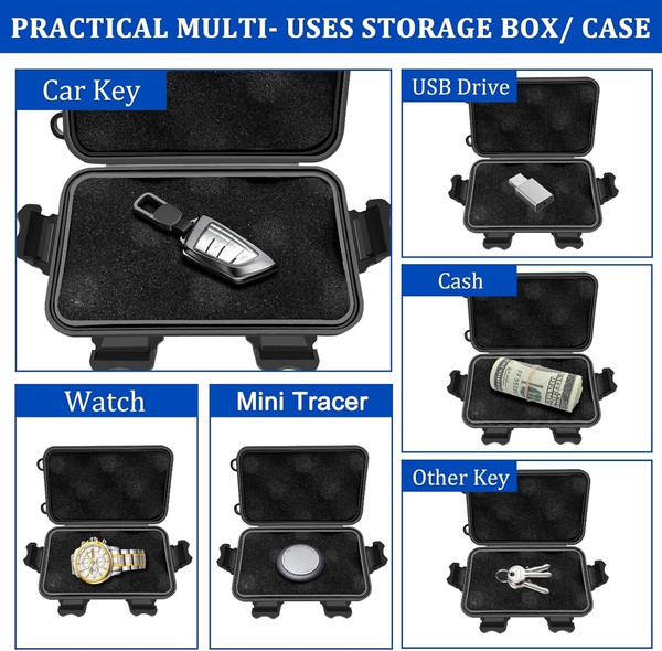 Alternate view of Magnetic Stash Box Waterproof Car Safe Secret Compartment Security Container