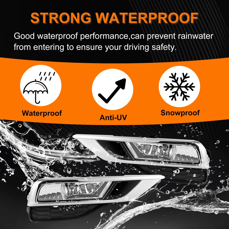 Faros antiniebla para Honda CRV CR-V 2015 2016 con cubiertas de biseles + kits de interruptor/cableado Foto 2 de 4