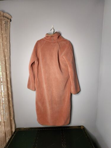 Chelsea And Violet Cozy Maxi Cardi Contrast Tape Faux Fur Maxi Coat Women Size M - Picture 2 of 9