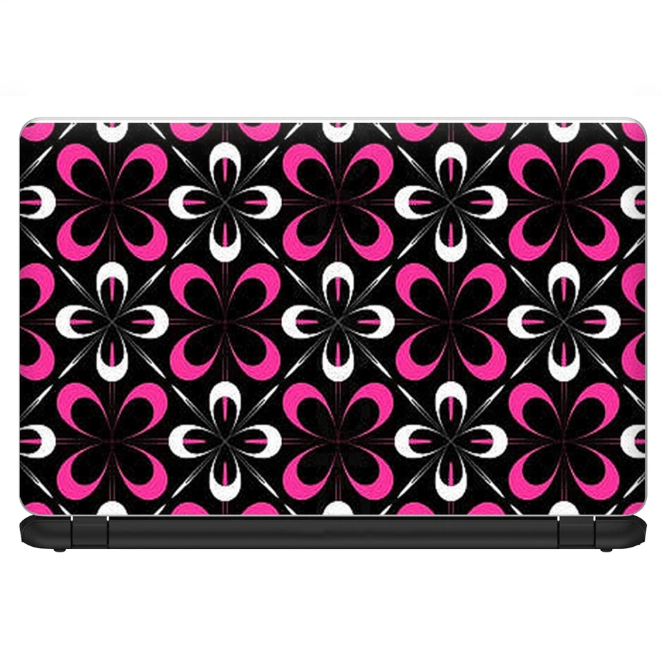 Envoltura de revestimiento universal para portátil de 13 pulgadas - patrón abstracto rosa negro Foto 2 de 4