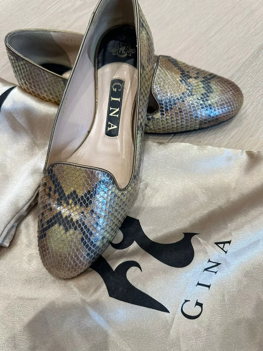 Gina Python Flats Size 4 1 2 4.5 Great Condition eBay