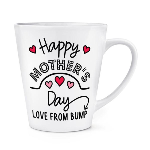 Happy Muttertag Liebe Von Bump Baby Schwanger 341Ml Latte Becher Tasse Neu Mum-image