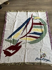 The Northwest Company Beau Rivage Casino Woven Tapestry Blanket Sailboat Cotton