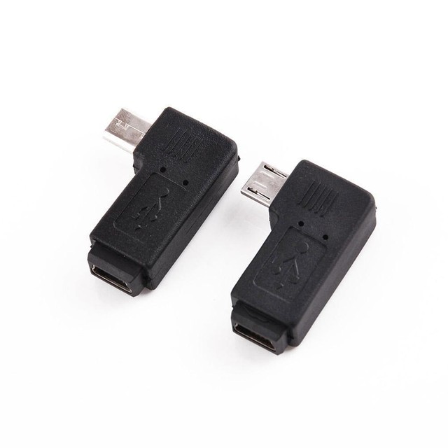 2X USB Micro 5Pin Buchse auf Mini 5Pin Stecker 90 Grad ...