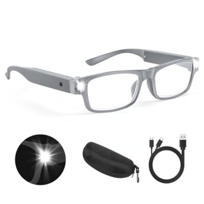 200% Magnifying Glasses with Light,USB Rechargeable LED Lighted
