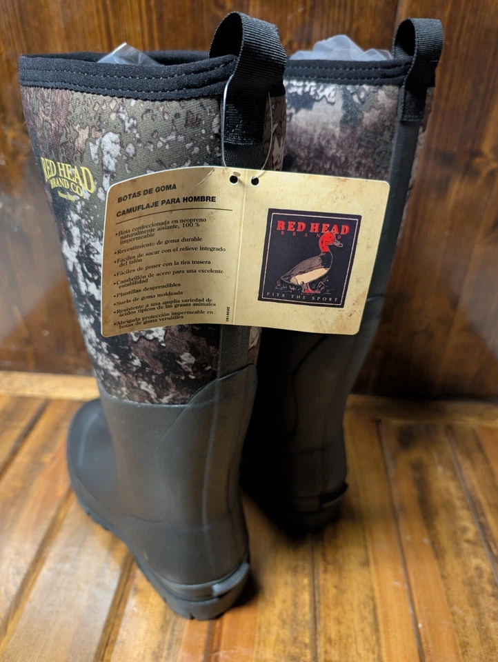 RedHead Camo Utility Waterproof Rubber Boots - Brown, Size 7 - Image 2 of 4