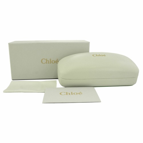 AUTHENTIC CHLOE Sunglasses 106s Brown Gold Chain Lady Havana Rimless Shield Wrap - Picture 4 of 4