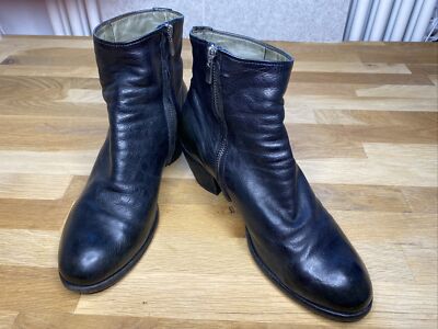 OFFICINE CREATIVE Stiefel  Stiefelette 38 Schwarz Glattleder