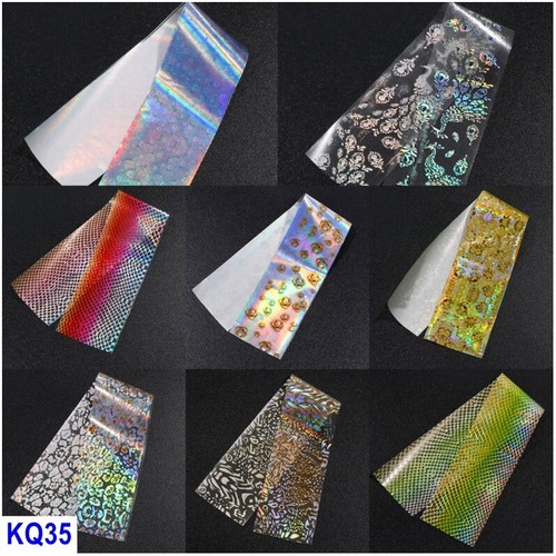 Sea World Fish Shark Shell Horse Star Nail Foil Transfer Sticker 10pcs 20X4cm - Picture 21 of 89