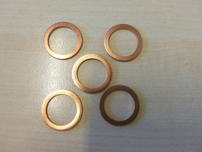 【ユウ】 0,80€/Stck. Kupferdichtring 5er Pack 22 x 16 x 1,5 z.B. für