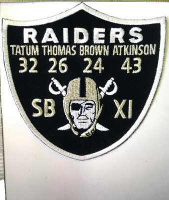 OAKLAND RAIDERS JERSEY PATCH SOUL PATROL #'S 32,26,24,43 SUPER BOWL XI NEW 