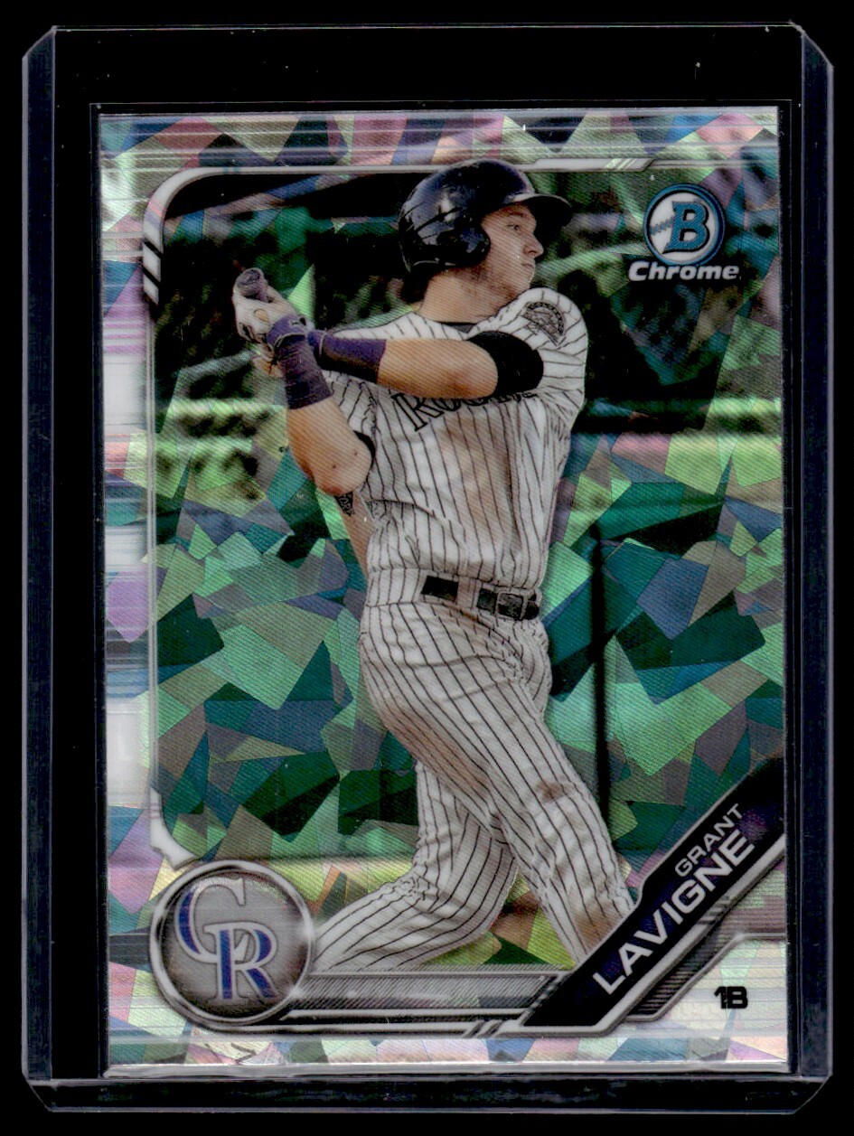 2019 Bowman Draft Chrome Grant Lavigne Colorado Rockies BDC188 Atomic