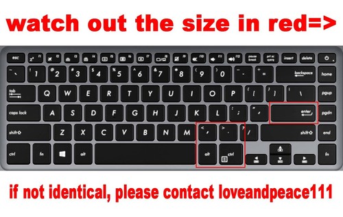 Keyboard skin cover protector fr Asus F510UA F505ZA X505BA UX580GD X505ZA X505BA - Picture 2 of 3