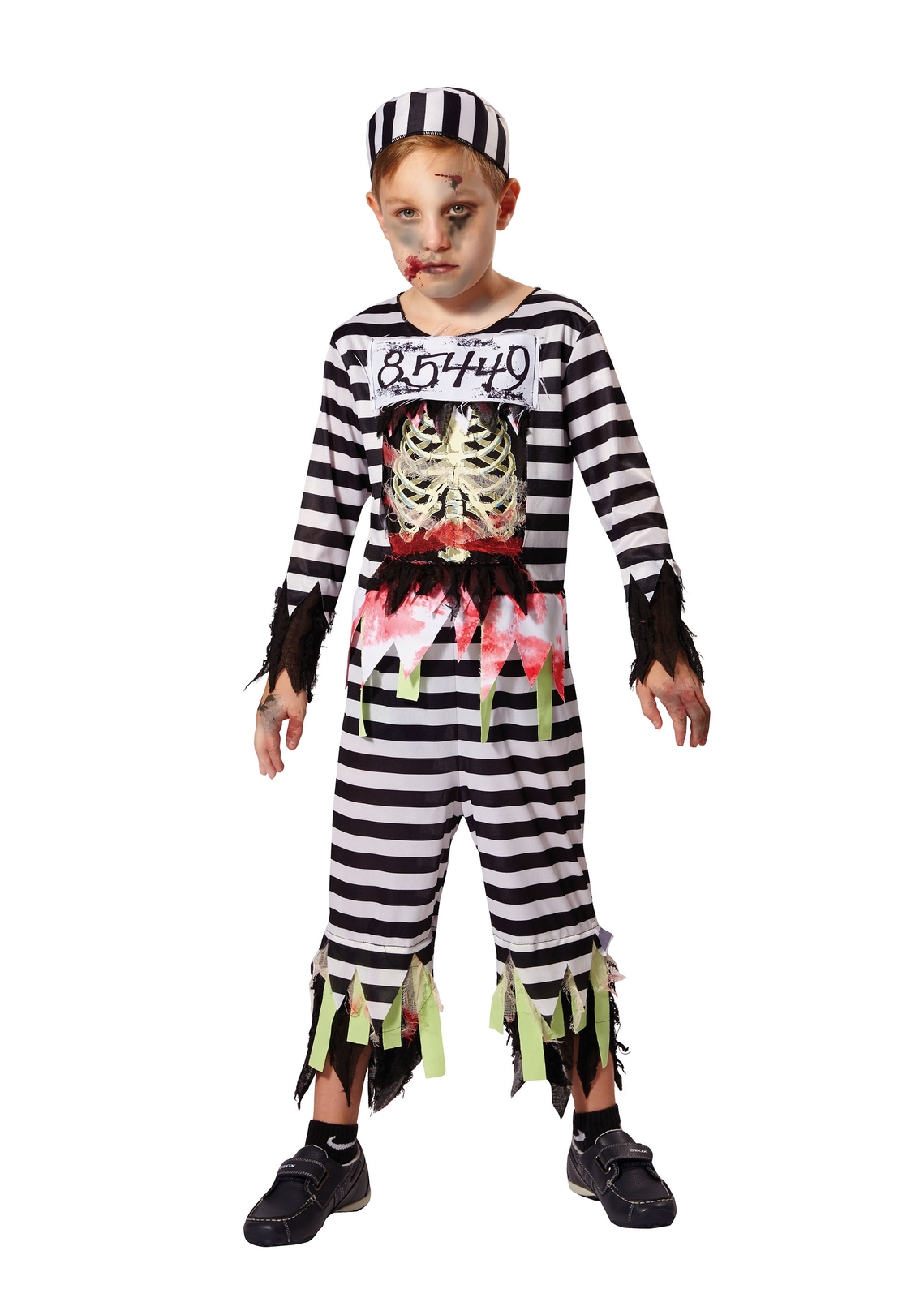 Childs Skeleton Prisoner Fancy Dress Costume Age 5-7 Years