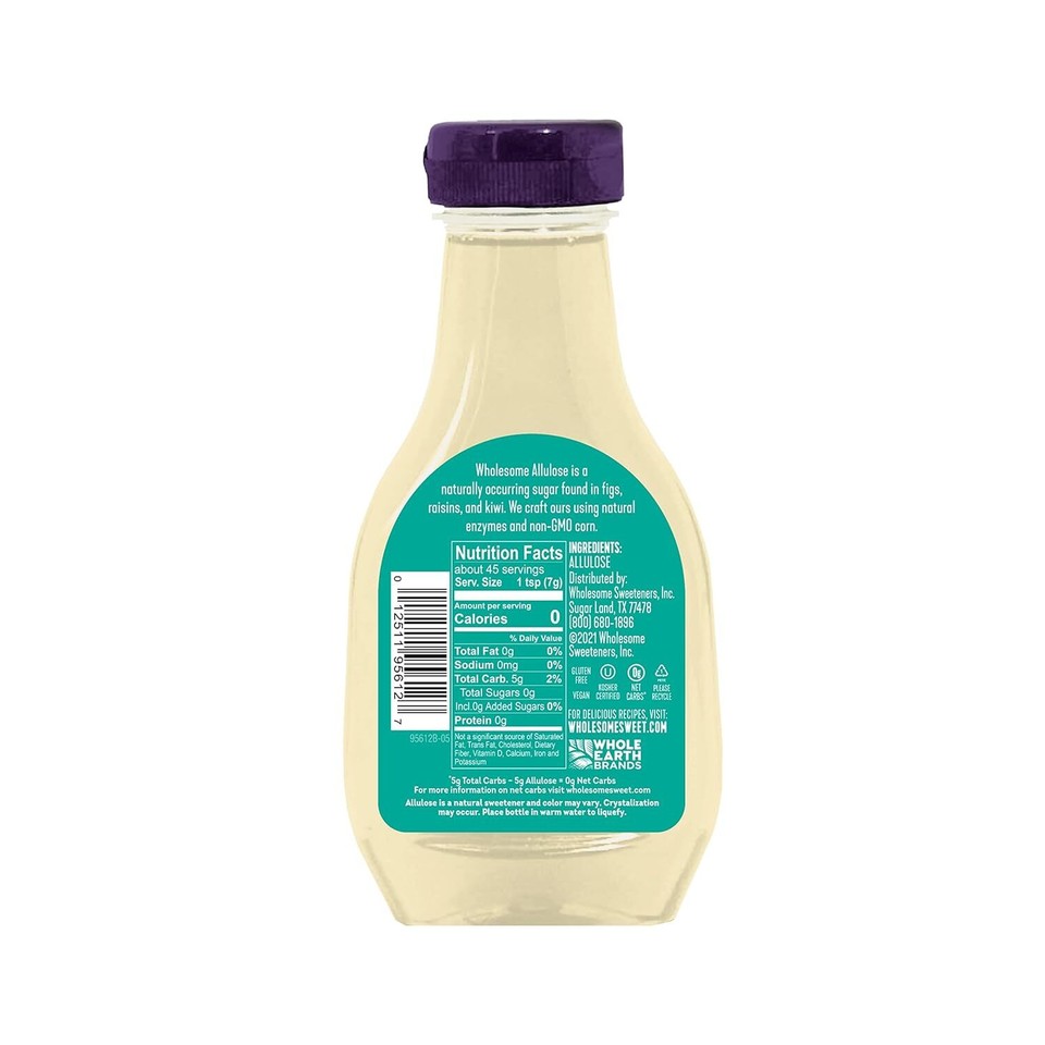 Wholesome allulose syrup 11 5 ounce bottle zero calorie sugar