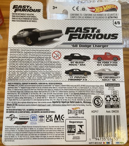 Hot Wheels 2022 Fast & Furious F9 '68 Dodge Charger Corner Rip - Picture 4 of 5