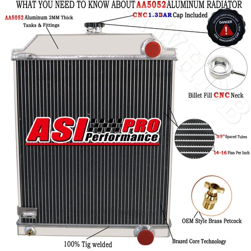 4 Row Aluminum Radiator For 1951-1961 JAGUAR Mark VII VIII IX MK7 MK8 MK9 MT