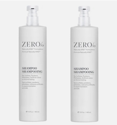 2 Bottles Zero% by Gilchrist & Soames SHAMPOO 15oz In Each, Hilton Exclusive