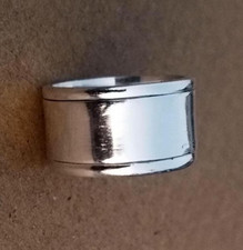 925 Sterling Silver, Solid Silver, Wide Band Ring, Smooth Edges, Unisex