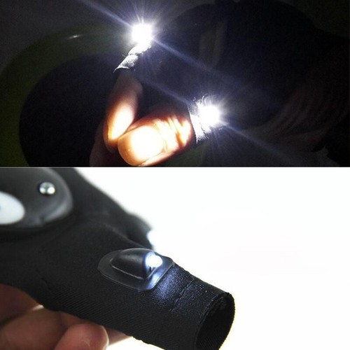 2x Rescue Night LED Light Fishing Finger Glove Outdoor Gear Beam Flashing Gloves - Picture 10 of 12